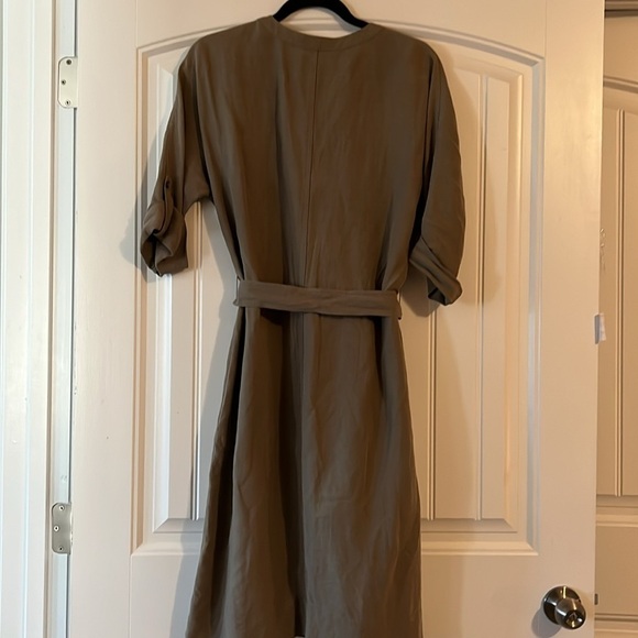 Pure Collection Silk Linen Tie Front Dress - Picture 5 of 6